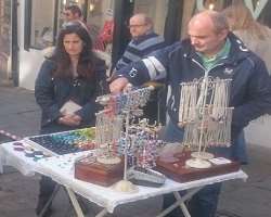 He now sells artificial jewelry like glass brooches and necklaces for the small price like five pounds along with his wife at a marked in Somerset. 